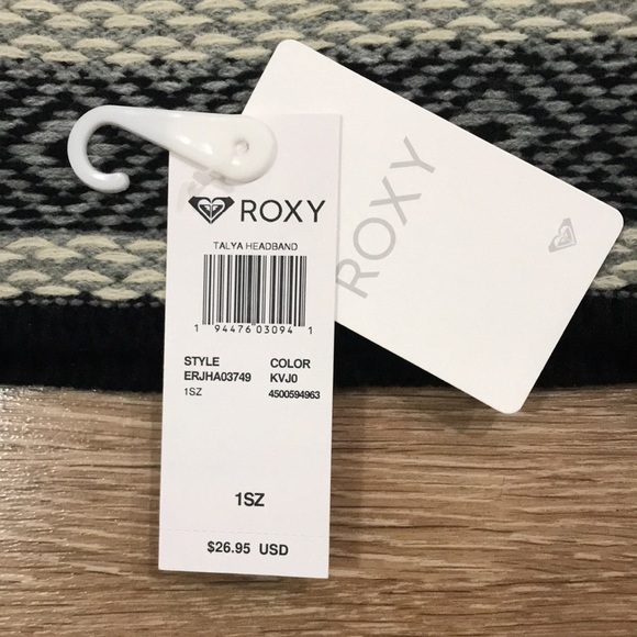 New! Roxy Tayla knitted polar fleece lined headband black/white - Picture 3 of 10